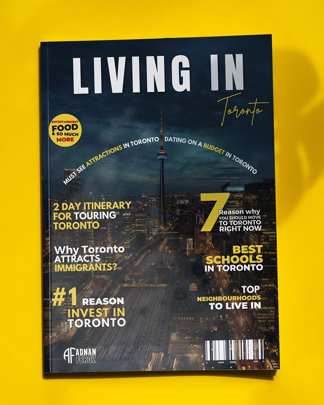 Living in Toronto magazine cover, 2022, published by Adnan Feroz